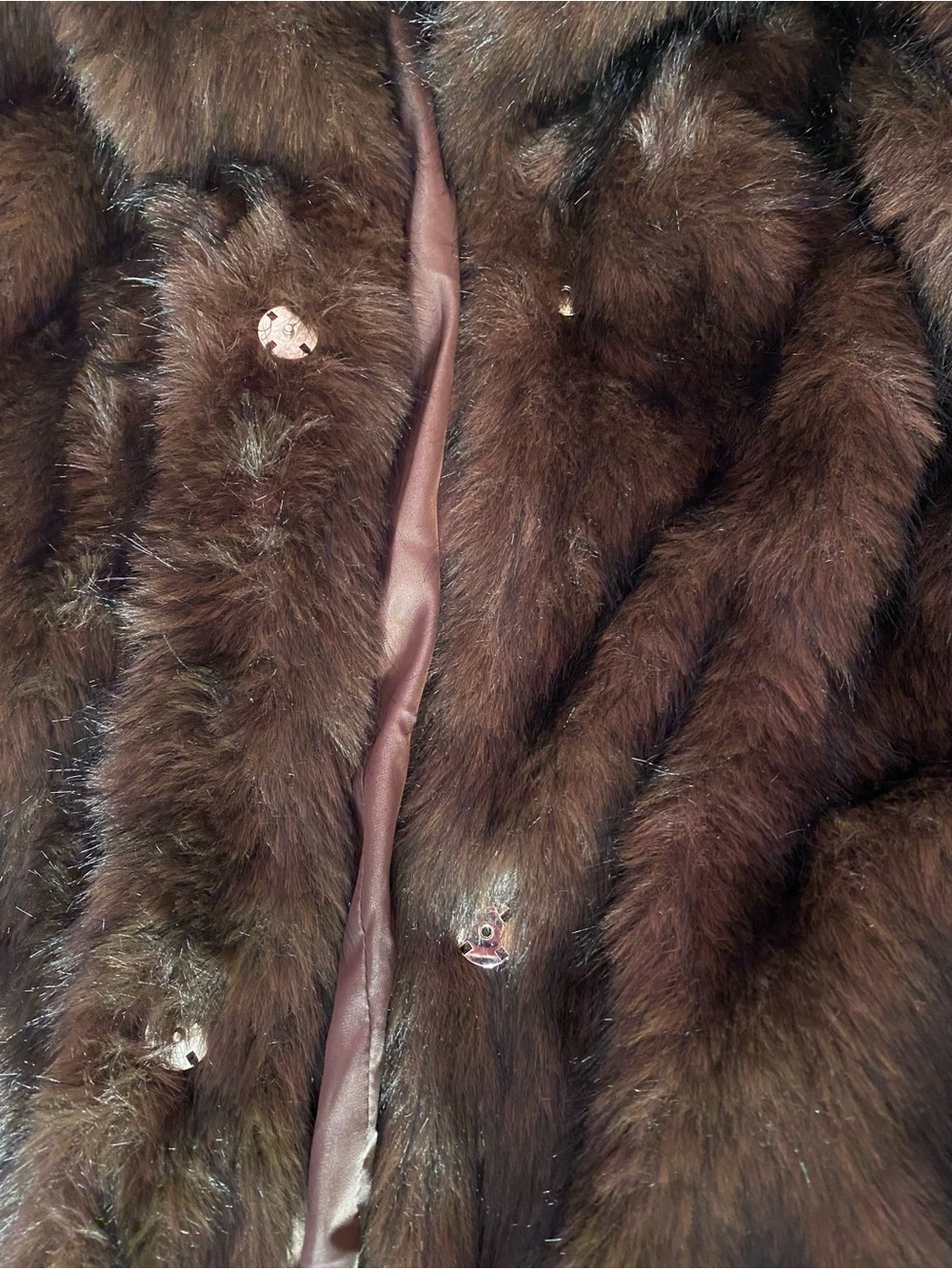 🎀🌷 Long Brown Luxurious Faux Fur Coat 🌷🎀 NWT - Picture 7 of 10